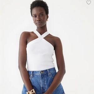 J. Crew Small Fitted halterneck sweater-tank in
Supersculpt yarn. Worn once!!!!